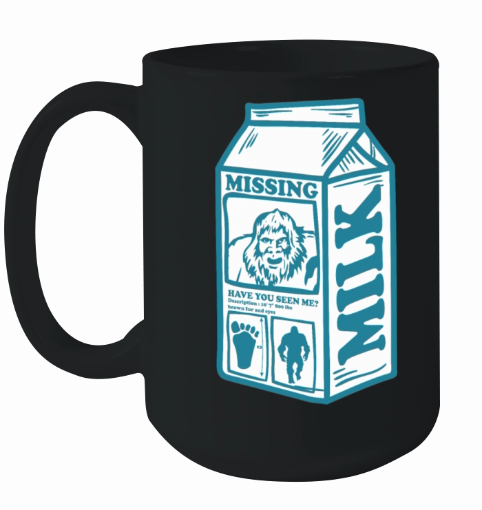 Funny Vintage Missing Bigfoot Carton Milk Ceramic Mug