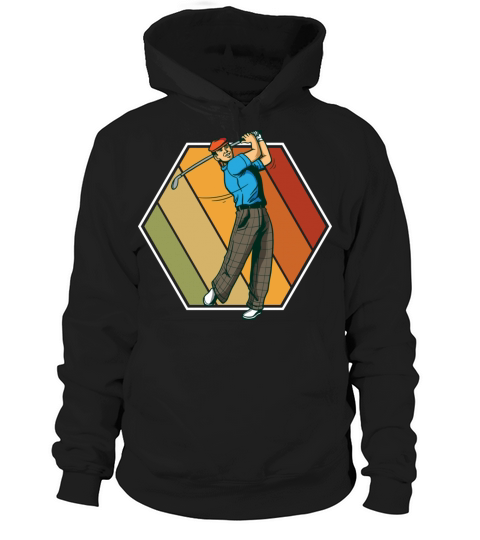 Golf Vintage Rectangle Retro Hoodie Unisex