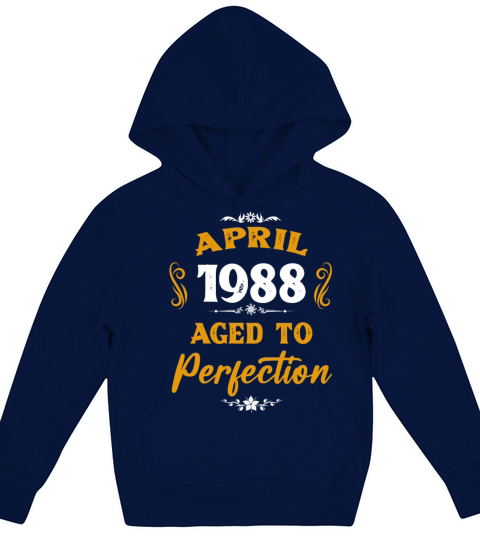 April 1988 Vintage Birthday Present Kids Hoodie