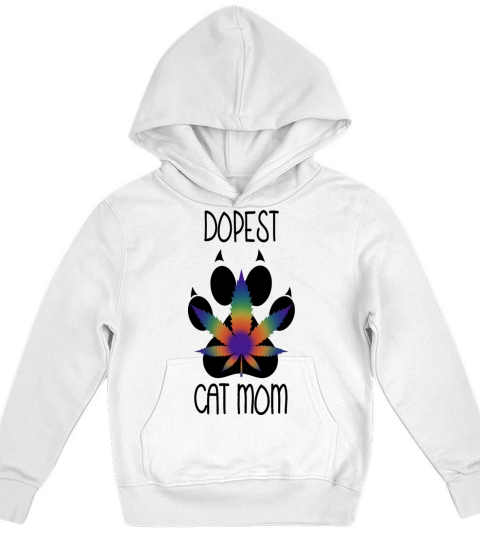 Dope Cat Mom Marijuana Who Loves Cats Kids Hoodie