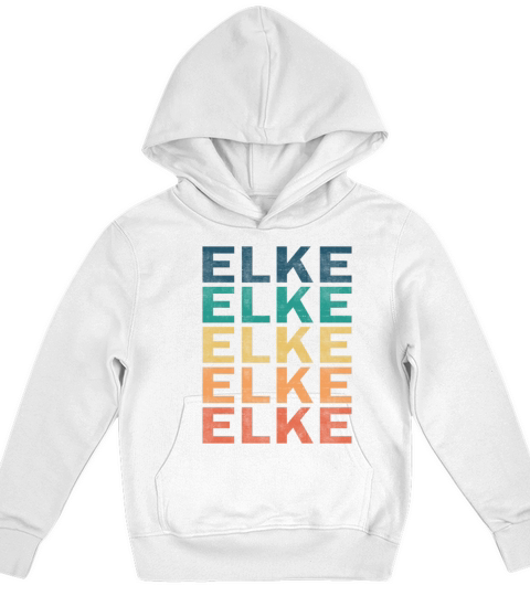 Elke Name T Shirt - Elke Vintage Retro Name Gift I Kids Hoodie