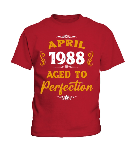 April 1988 Vintage Birthday Present Kids T-Shirt