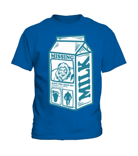Funny Vintage Missing Bigfoot Carton Milk Kids T-Shirt