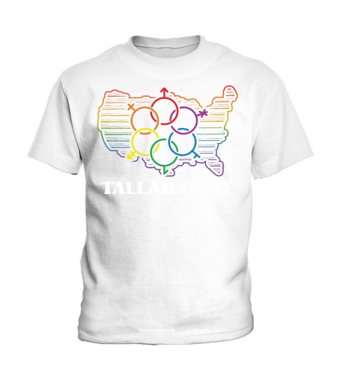 Tallahassee Pride Flag Pride Month LGBTQ Flag LGBT Kids T-Shirt