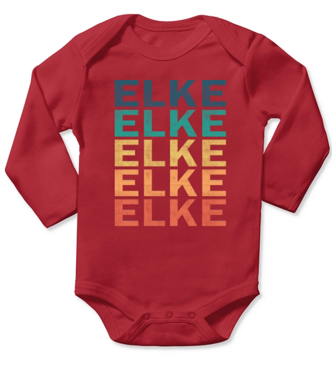Elke Name T Shirt - Elke Vintage Retro Name Gift I Long Sleeve Baby One-Piece