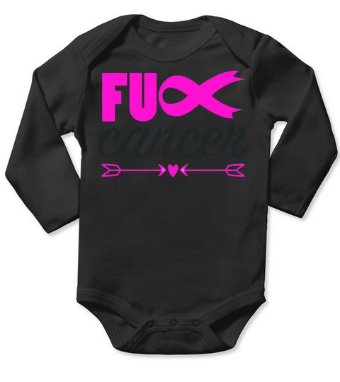 Fuck Cancer Long Sleeve Baby One-Piece
