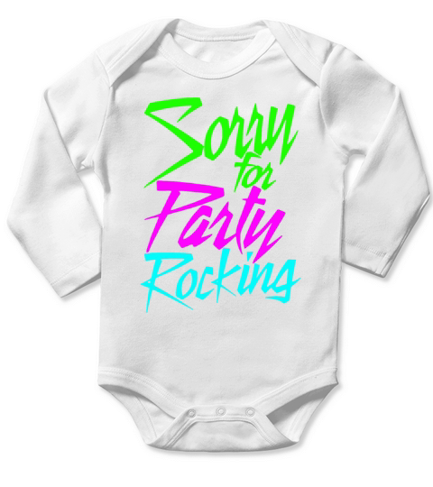 Funny Humor for Boys and Girls - Party Rocking Long Sleeve Baby One-Piece
