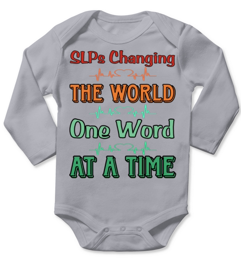 SLPs Changing The World One Word At A Time Long Sleeve Baby One-Piece