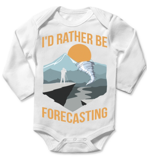 Storm Chasing Quote For A Storm Hunter Long Sleeve Baby One-Piece