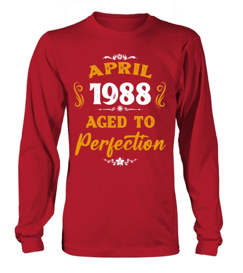 April 1988 Vintage Birthday Present Long sleeved Unisex