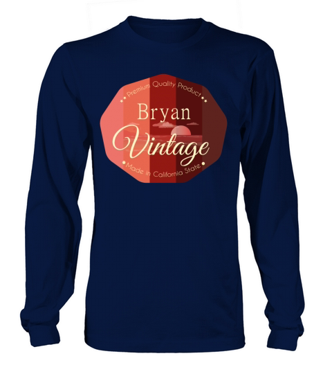 Bryan First Name Vintage Design Long sleeved Unisex