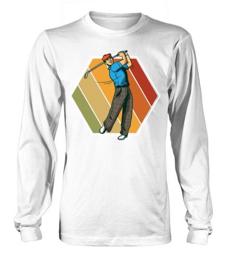 Golf Vintage Rectangle Retro Long sleeved Unisex