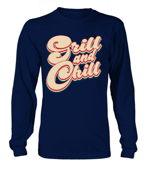 Grill and Chill Patriotic 4th of July Vintage Long sleeved Unisex