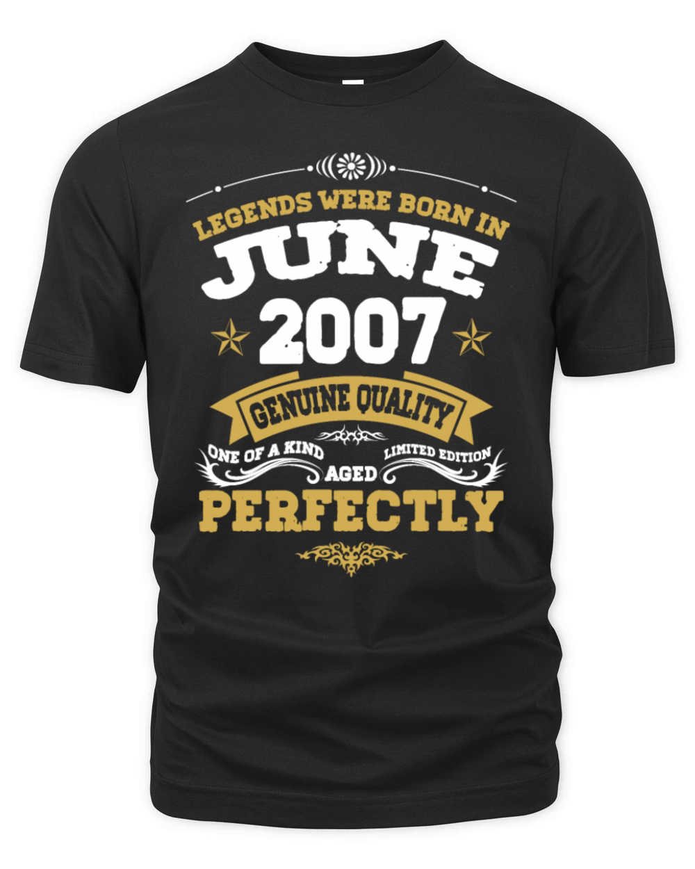 Vintage Aged To Perfection June 2007 Organic Unisex T-shirt