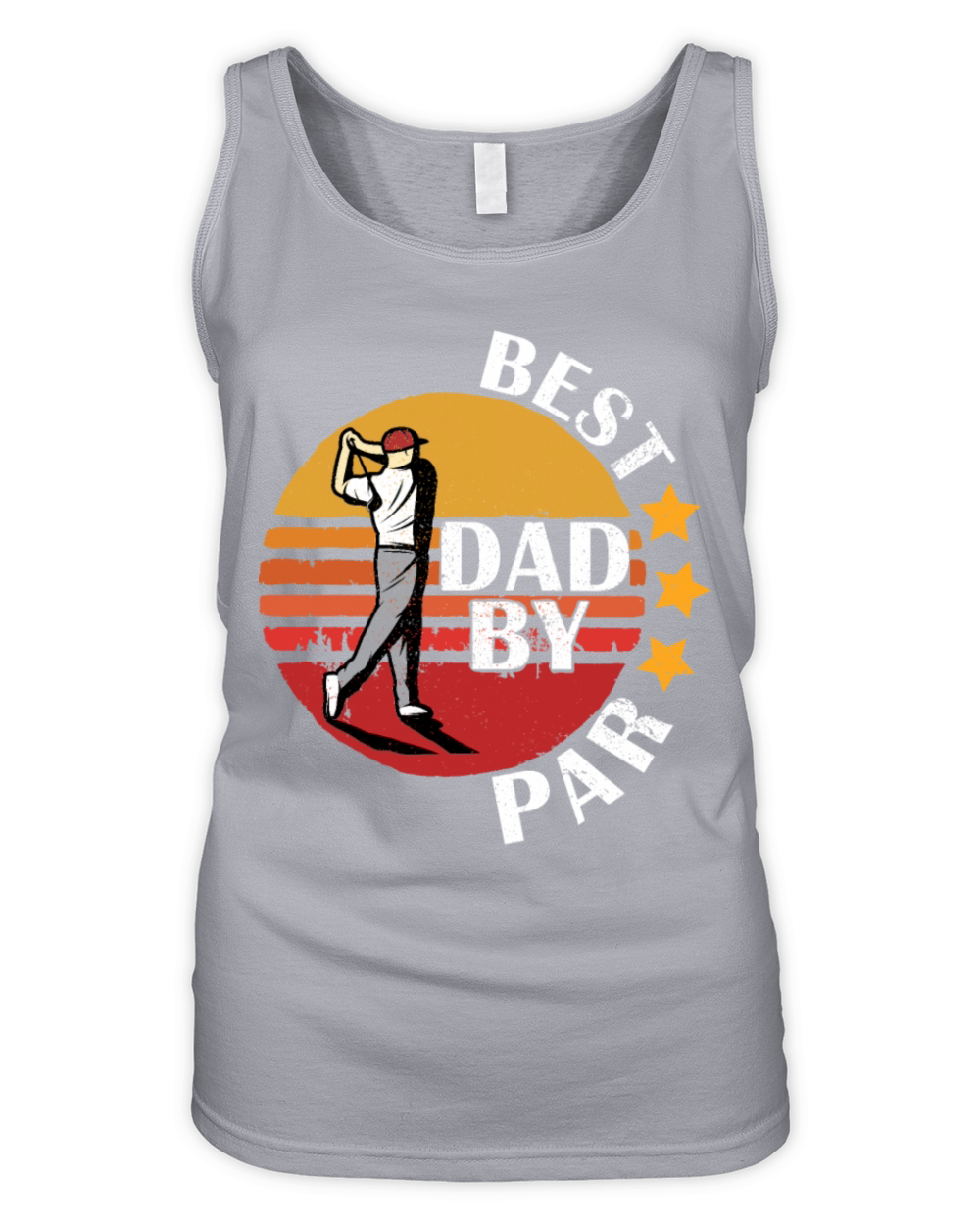 Best Dad By Par Retro Vintage Fathers Day Golf Organic Women's Tank Top