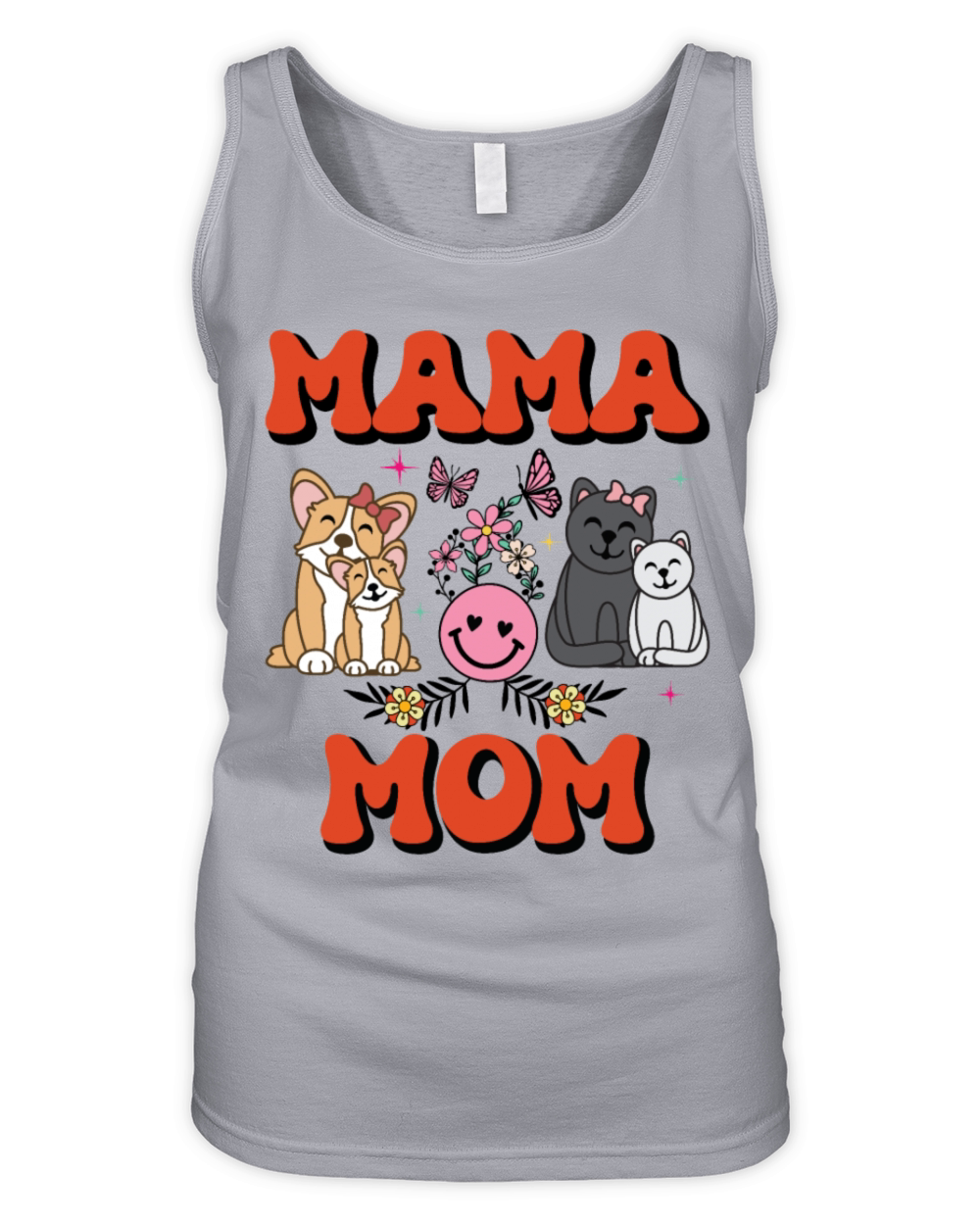 Groovy Vintage Mama Mom for Mothers Days Organic Women's Tank Top