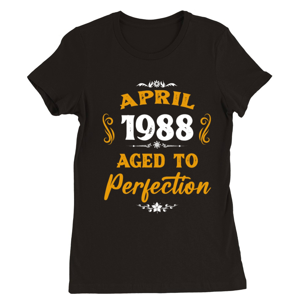 April 1988 Vintage Birthday Present Premium Womens Crewneck T-shirt