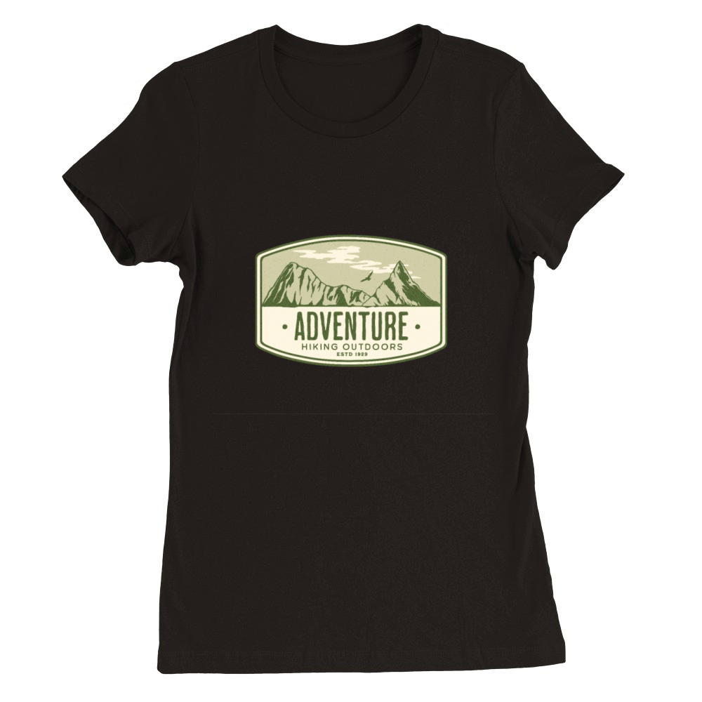 Wild hiking outdoors nature mental health Premium Womens Crewneck T-shirt