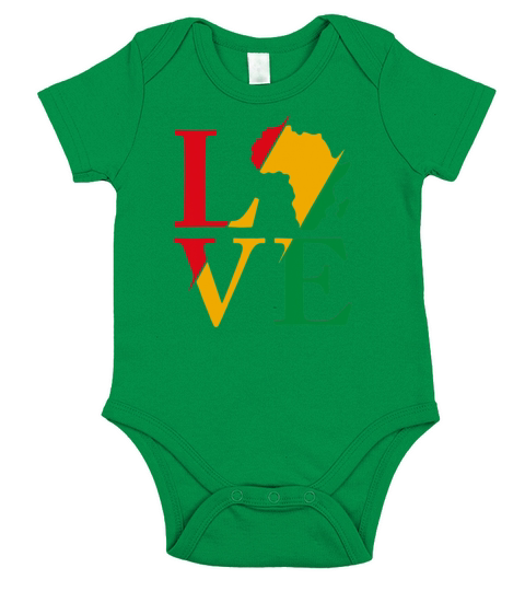LOVE Black African American Pride Juneteenth Gift Short Sleeve Baby One-Piece