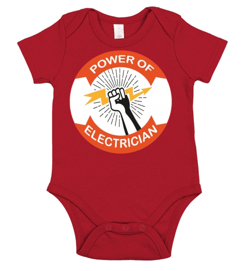 Power of Electrician Fist Lighting Design for Elec Short Sleeve Baby One-Piece