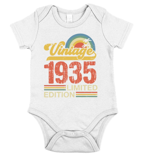Retro Vintage 1935 Limited Edition Short Sleeve Baby One-Piece