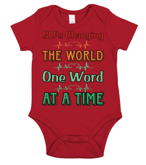 SLPs Changing The World One Word At A Time Short Sleeve Baby One-Piece
