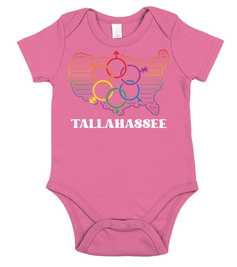 Tallahassee Pride Flag Pride Month LGBTQ Flag LGBT Short Sleeve Baby One-Piece