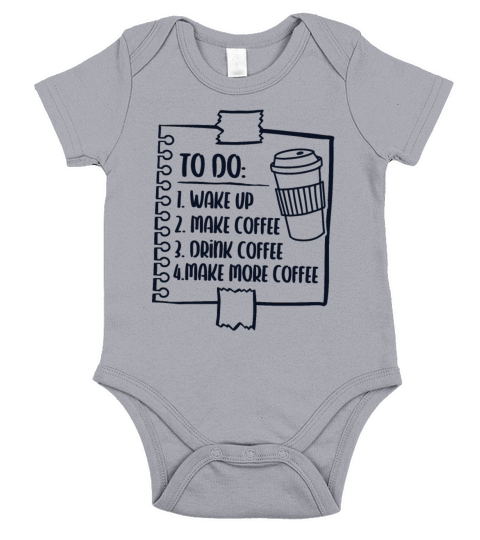 To Do List Barista Queen Latte Art Coffee Lover Short Sleeve Baby One-Piece