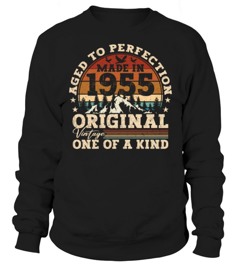 Original 1955 Vintage Vintage Birthday Retro Sweatshirt Unisex