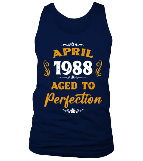 April 1988 Vintage Birthday Present Tank Top Unisex