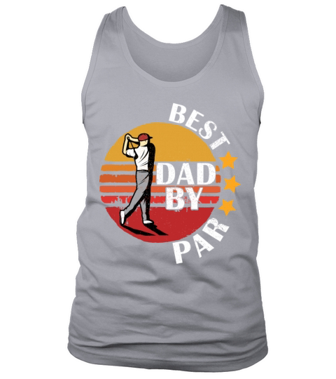 Best Dad By Par Retro Vintage Fathers Day Golf Tank Top Unisex