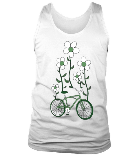 bike flowers shirt Tank Top Unisex