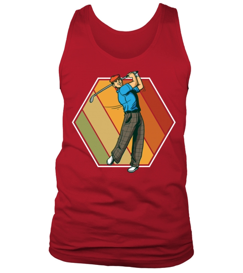 Golf Vintage Rectangle Retro Tank Top Unisex