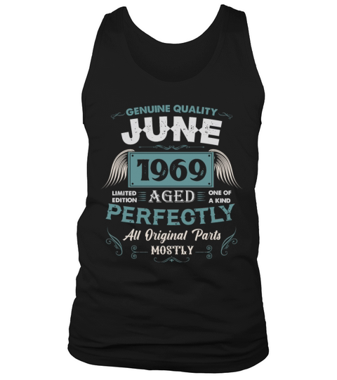 June 1969 Vintage Birthday Present Tank Top Unisex