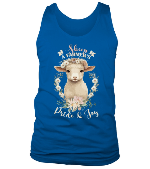 Spring Flower Crown Sheep Inspiring Quote Farm Ani Tank Top Unisex