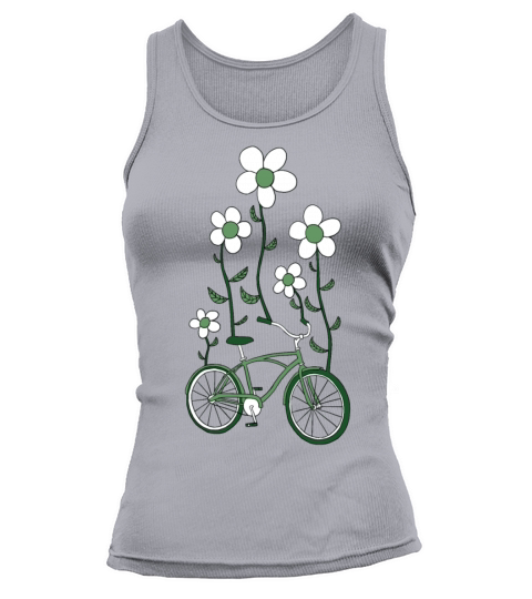 bike flowers shirt Tank top Woman