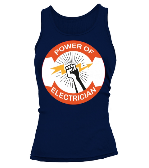 Power of Electrician Fist Lighting Design for Elec Tank top Woman