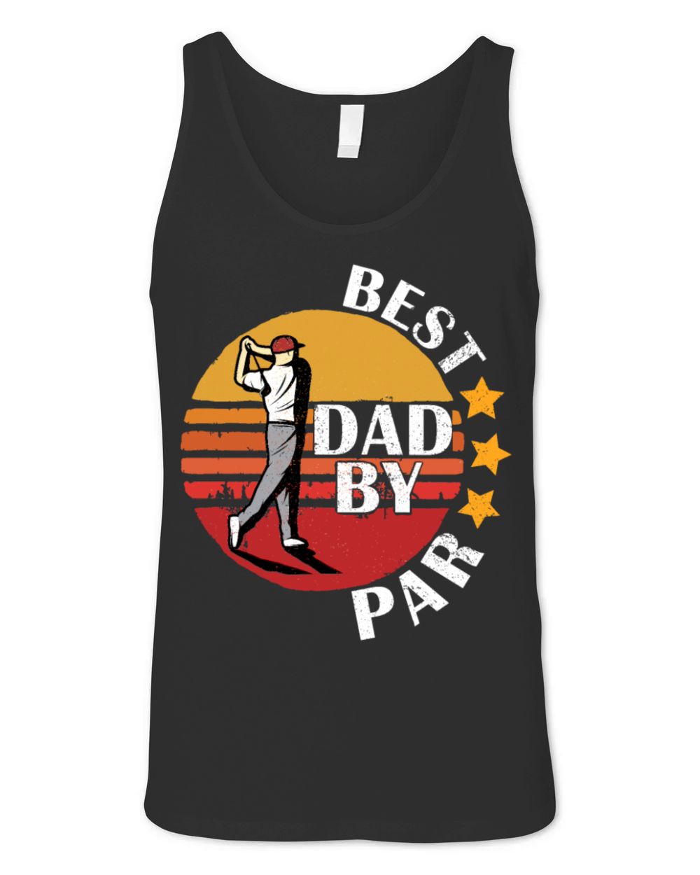 Best Dad By Par Retro Vintage Fathers Day Golf Unisex Jersey Tank