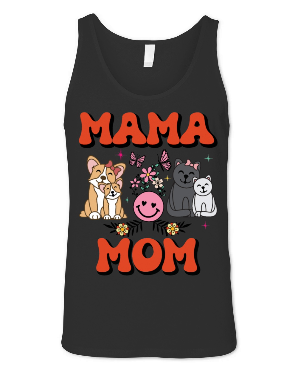 Groovy Vintage Mama Mom for Mothers Days Unisex Jersey Tank