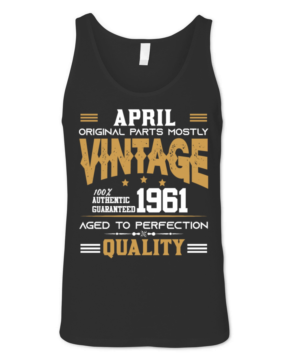 Vintage Aged To Perfection April 1961 Unisex Jersey Tank