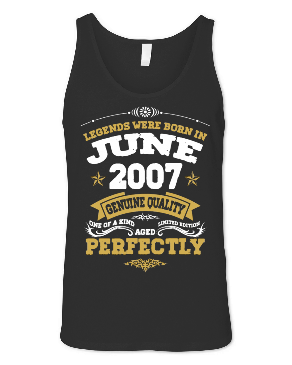Vintage Aged To Perfection June 2007 Unisex Jersey Tank