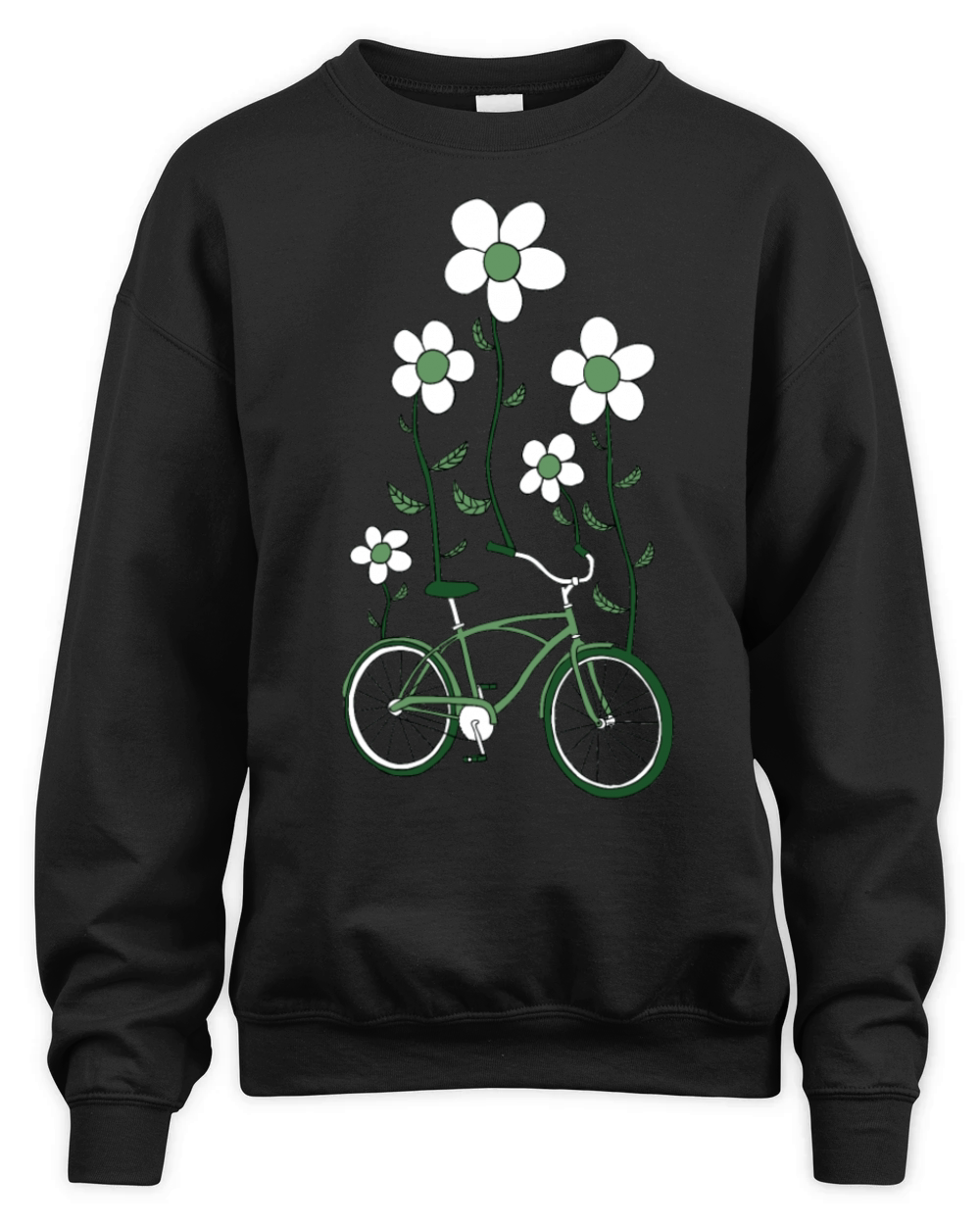 bike flowers shirt Unisex Premium Crewneck Sweatshirt