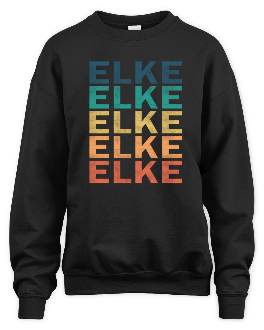Elke Name T Shirt - Elke Vintage Retro Name Gift I Unisex Premium Crewneck Sweatshirt
