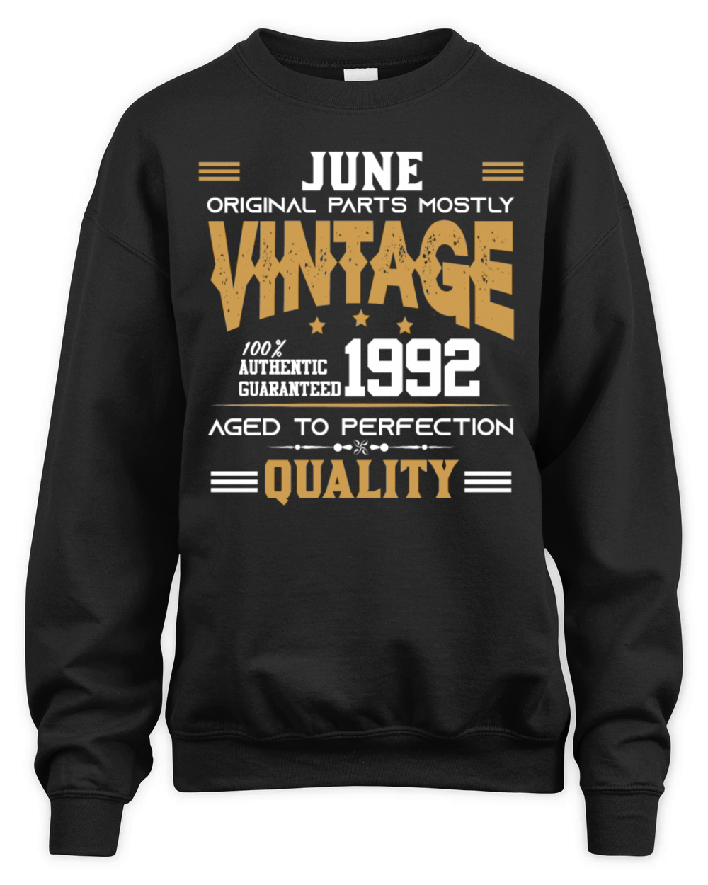 Vintage Aged To Perfection June 1992 Unisex Premium Crewneck Sweatshirt
