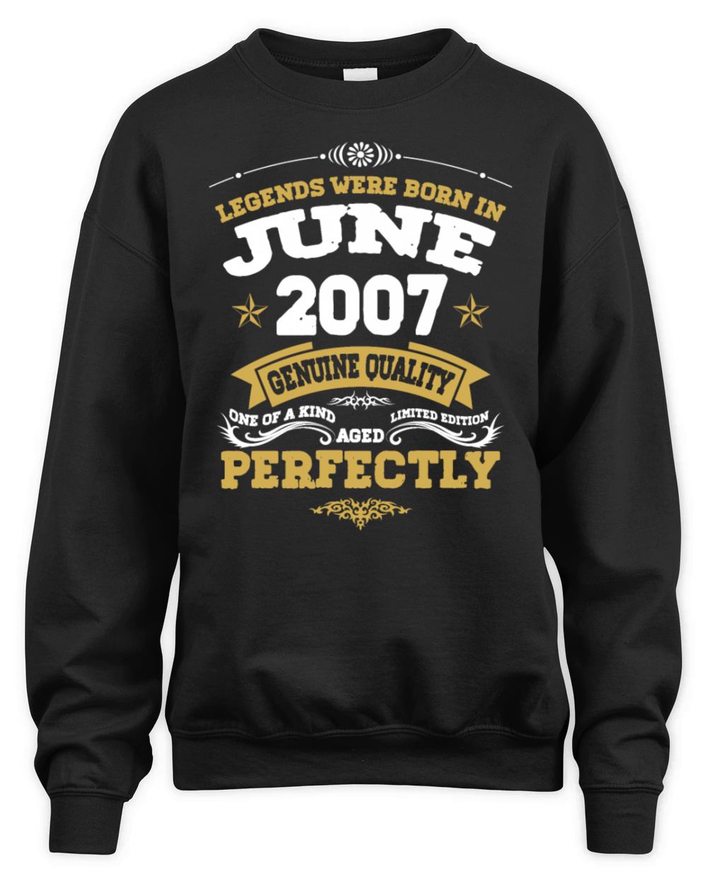 Vintage Aged To Perfection June 2007 Unisex Premium Crewneck Sweatshirt