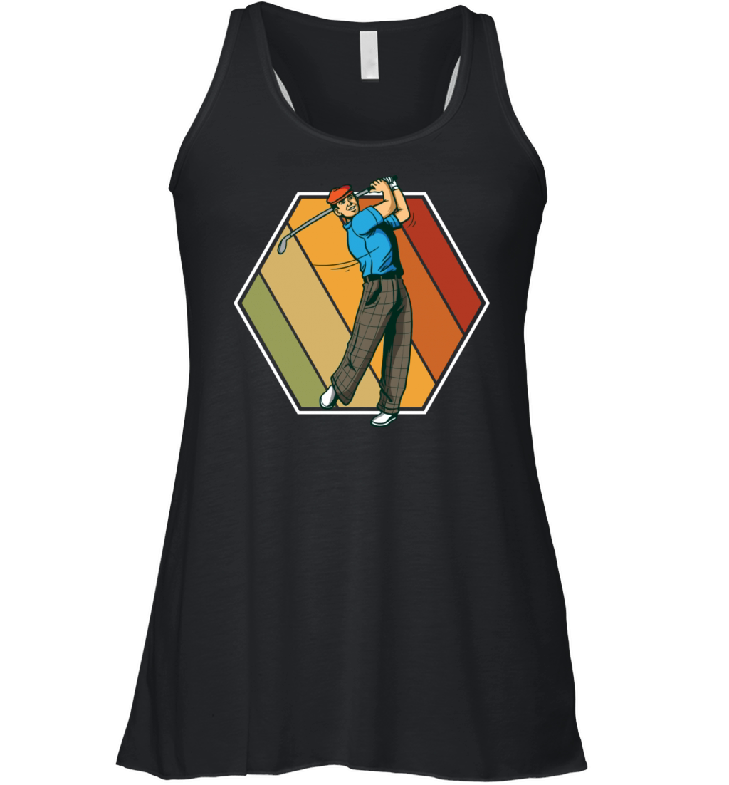 Golf Vintage Rectangle Retro Women's Flowy Tank Top