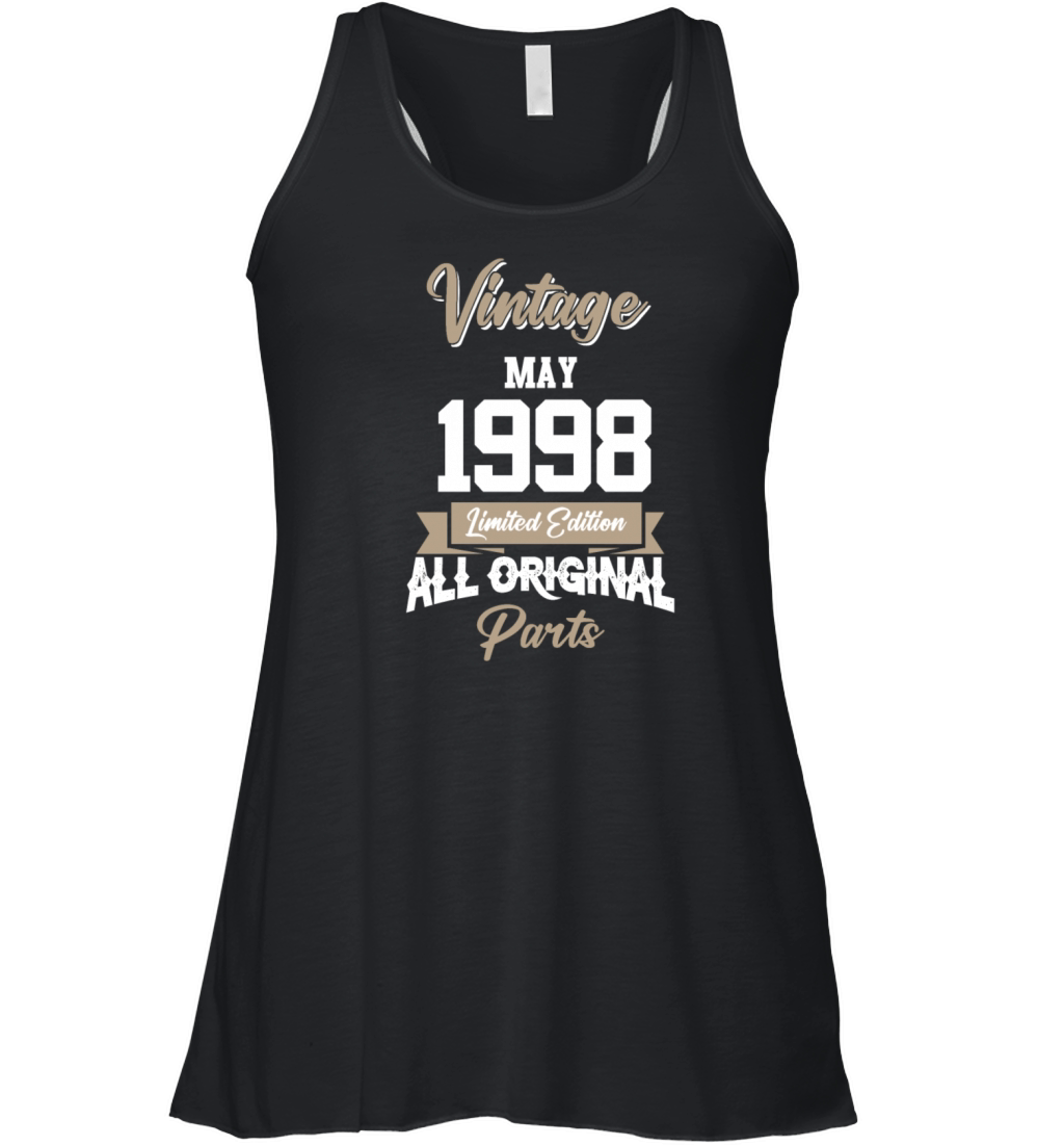 May 1998 Vintage Birthday Present Women's Flowy Tank Top