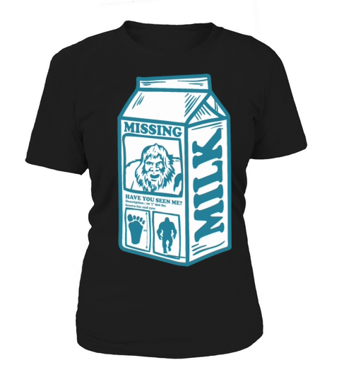 Funny Vintage Missing Bigfoot Carton Milk Women's T-Shirt