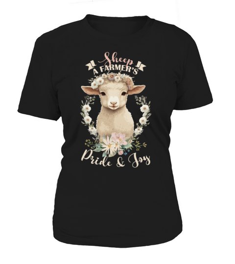 Spring Flower Crown Sheep Inspiring Quote Farm Ani Women's T-Shirt