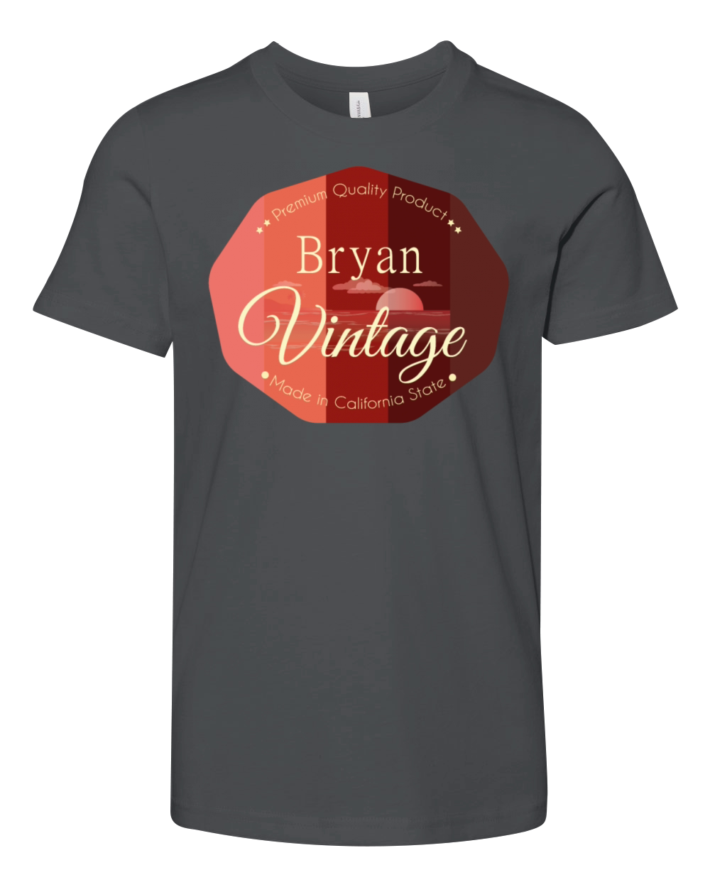 Bryan First Name Vintage Design Youth Unisex Jersey Tee